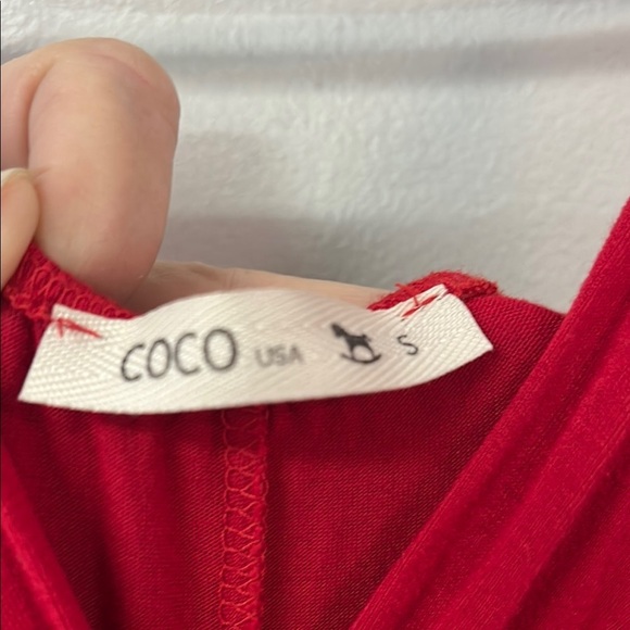 Red Sleeveless Maxi Dress with Spaghetti Straps - Picture 2 of 5